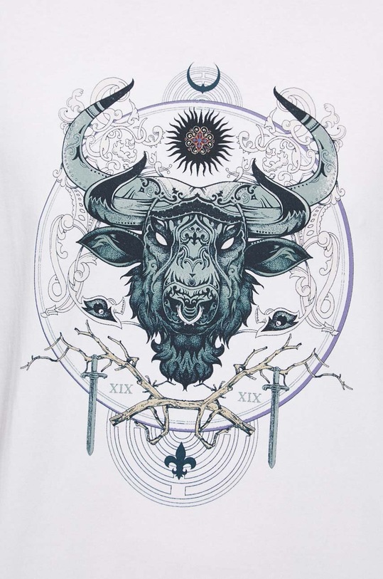 Bavlněné tričko bílá barva RS23.TSMB28 bílá