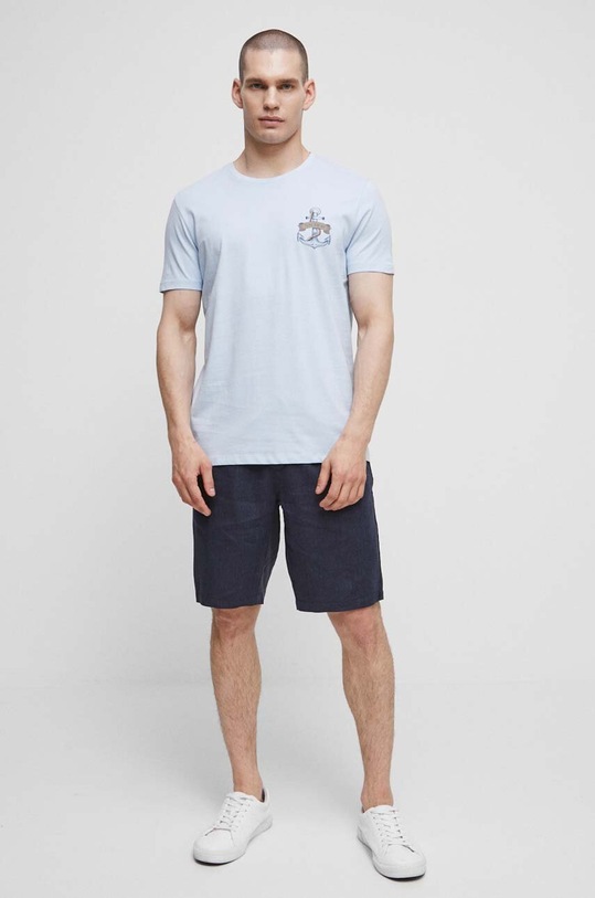 Bavlnené tričko pánske RS23.TSMC34 modrá RS23