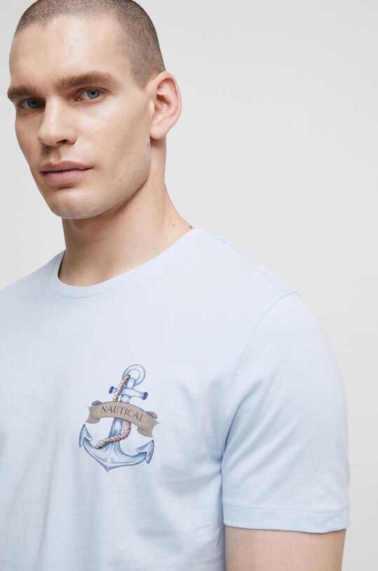 Bavlnené tričko pánske modrá RS23.TSMC34