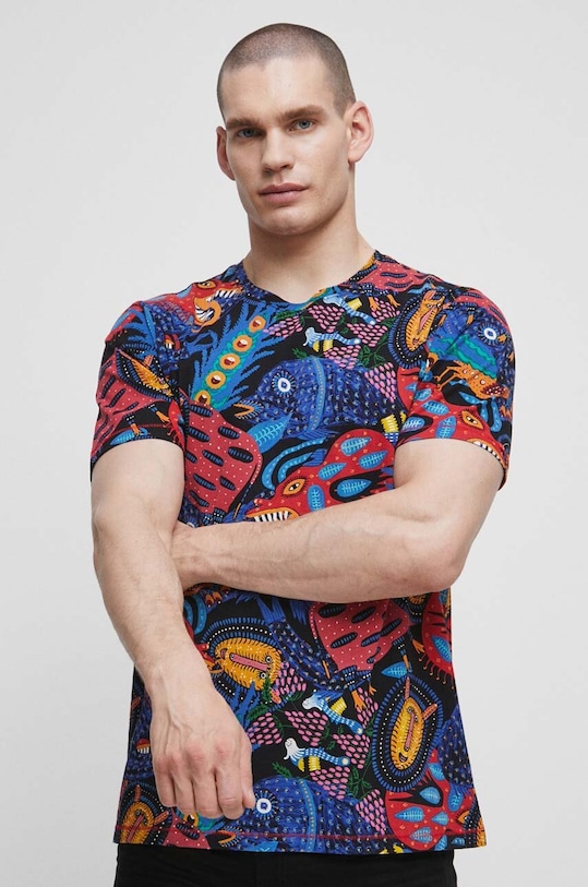 T-shirt bawełniany męski Maria Prymachenko x Medicine kolor multicolor RS23.TSMC52 multicolor RS23