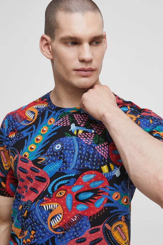 T-shirt bawełniany męski Maria Prymachenko x Medicine kolor multicolor RS23.TSMC52 multicolor