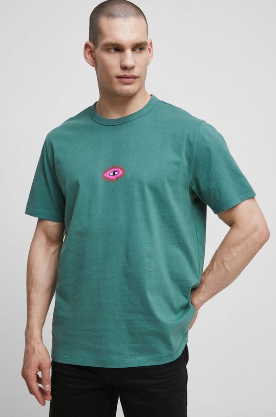 T-shirt bawełniany męski Maria Prymachenko x Medicine kolor zielony RS23.TSMC56 zielony RS23