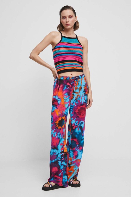 Top bawełniany damski wzorzysty kolor multicolor RS23.TTDC02 multicolor RS23