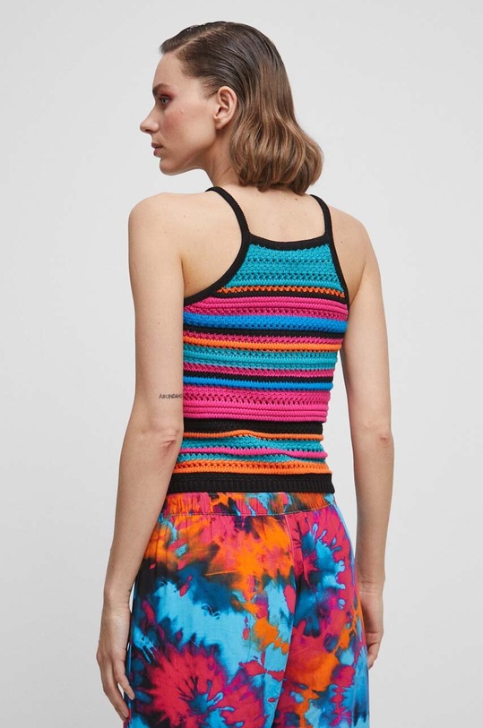 Odzież Top bawełniany damski wzorzysty kolor multicolor RS23.TTDC02 multicolor