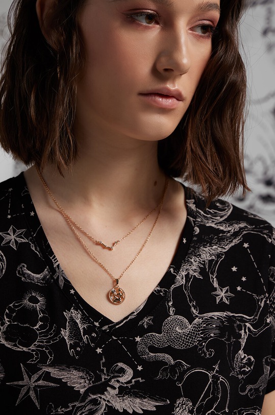 Náhrdelník dámský z kolekce Zvěrokruh - Vodnář zlatá barva ART SERIES zlatá RS24.AKD160