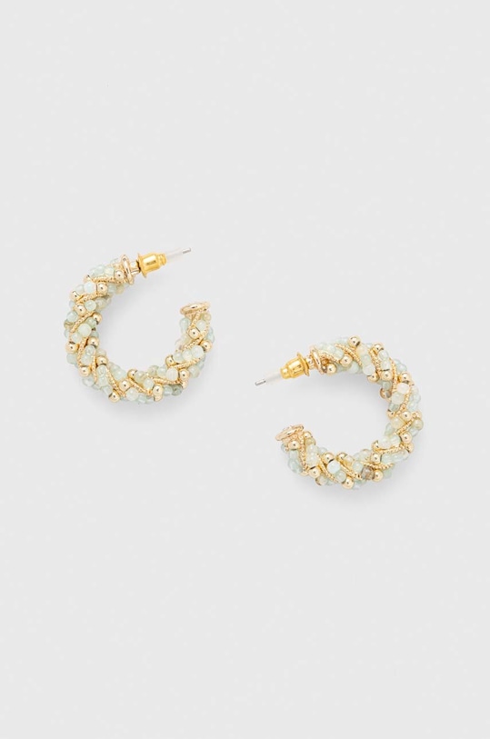 Kolczyki damskie z ozdobnymi koralikami kolor zielony RS24.AKD200 zielony RS24