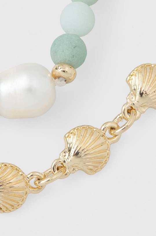 Akcesoria Bransoletki damskie z perłą i kamieniem naturalnym (2-pack) kolor zielony RS24.AKD251 zielony