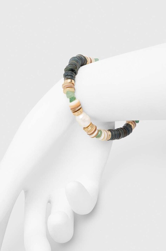 Bransoletka damska z perłą i kamieniem naturalnym kolor multicolor kamień naturalny multicolor RS24.AKD303
