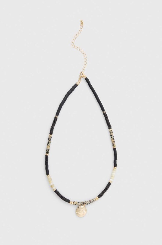 Naszyjnik damski z kamieniami naturalnymi kolor czarny kamień naturalny czarny RS24.AKD304