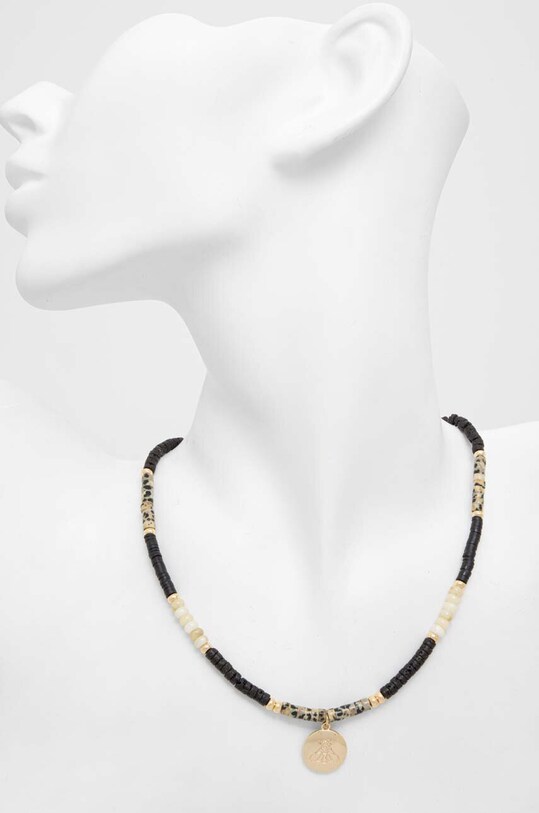 Akcesoria Naszyjnik damski z kamieniami naturalnymi kolor czarny RS24.AKD304 czarny