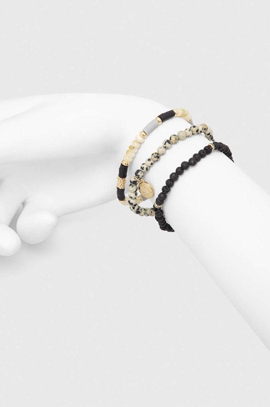 Náramky Medicine 3-pak prírodný kameň čierna RS24.AKD307