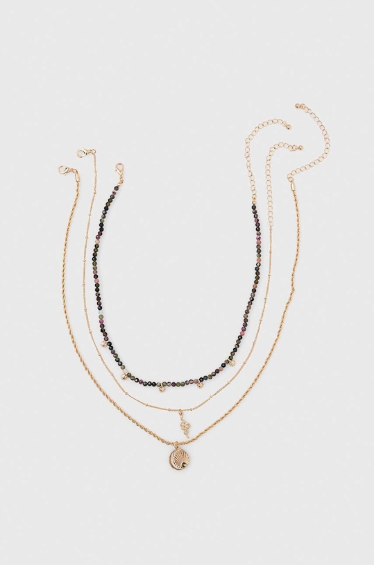 Naszyjniki damskie z kamieniem naturalnym i zawieszkami (3-pack) kolor złoty RS24.AKD500 złoty RS24