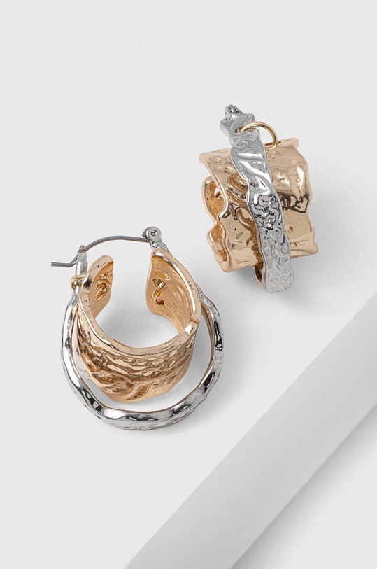 Kolczyki damskie o nieregularnym kształcie kolor złoty złoty RS24.AKD503