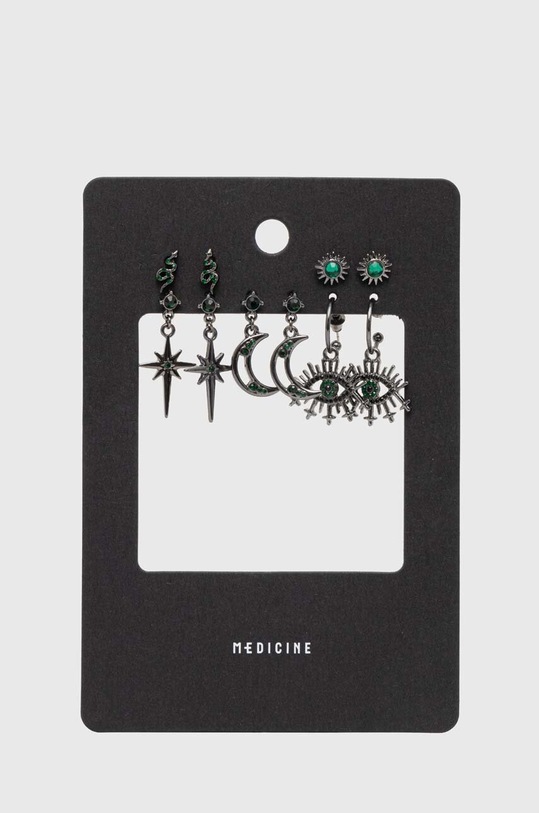 Akcesoria Kolczyki damskie z ozdobnymi zawieszkami (3-pack) kolor czarny RS24.AKD606 czarny