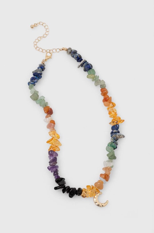 Naszyjnik damski z kamieniami naturalnymi i zawieszką kolor multicolor kamień naturalny multicolor RS24.AKD707