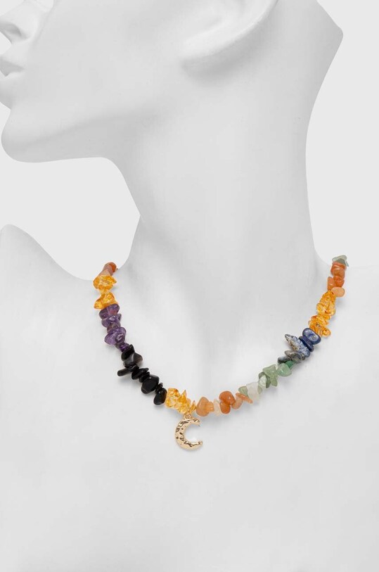 Akcesoria Naszyjnik damski z kamieniami naturalnymi i zawieszką kolor multicolor RS24.AKD707 multicolor