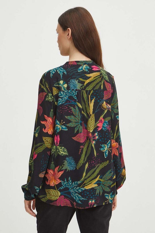 Odzież Bluzka damska wzorzysta kolor czarny RS24.BDD031 czarny