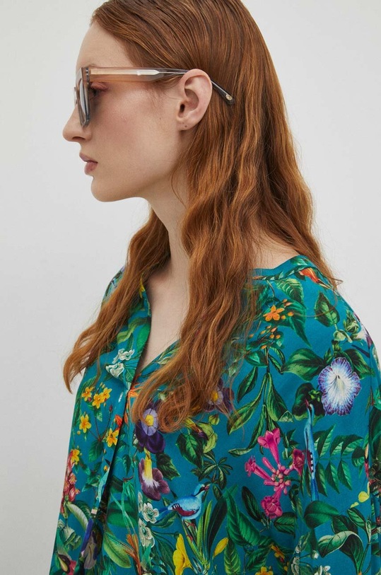 Bluzka damska kolor zielony turkusowy RS24.BDD051