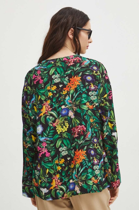 Odzież Bluzka damska oversize wzorzysta kolor multicolor RS24.BDD051 multicolor