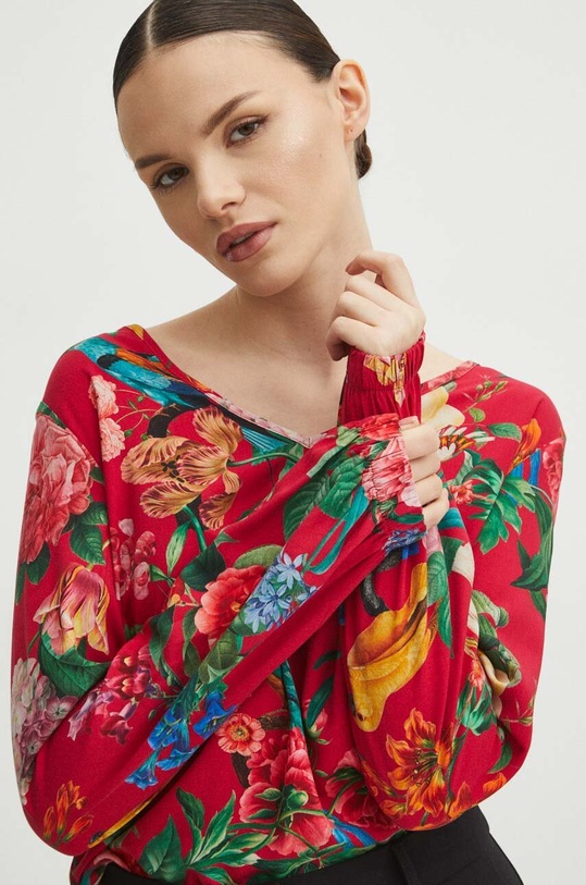 Blúzka dámska ružová farba ružová RS24.BDD305