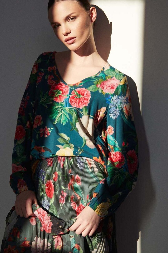 Halenka dámská tyrkysová barva tyrkysová RS24.BDD305