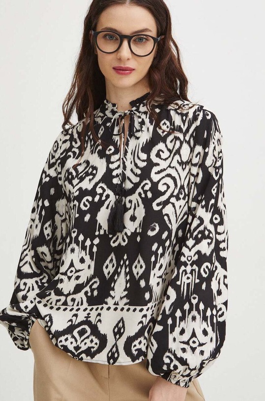 Halenka dámská černá barva vázaný černá RS24.BDD500