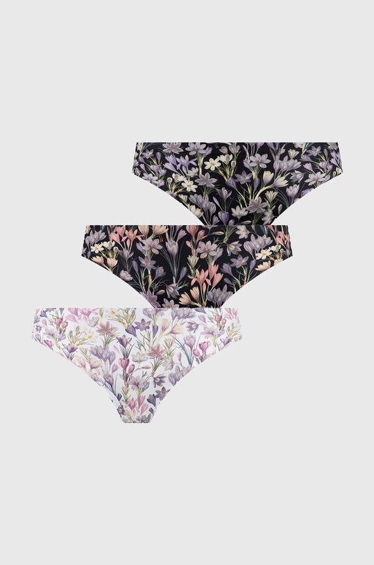 Figi damskie w kwiaty (3-pack) kolor multicolor RS24.BID201 multicolor RS24