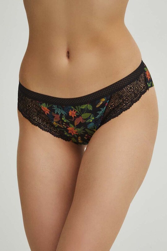 Figi damskie z koronkowymi wstawkami (2-pack) kolor multicolor multicolor RS24.BID502