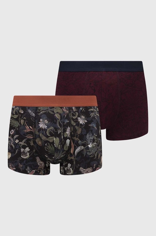 Bavlnené boxerky pánske s prímesou elastanu so vzorom (2-pack) viac farieb pletenina viacfarebná RS24.BIM302