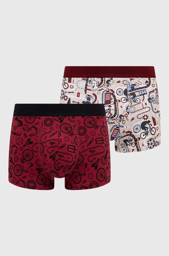 Bavlnené boxerky pánske s prímesou elastanu so vzorom (2-pack) viac farieb pletenina viacfarebná RS24.BIM709