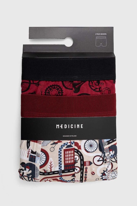 Bavlnené boxerky pánske s prímesou elastanu so vzorom (2-pack) viac farieb RS24.BIM709