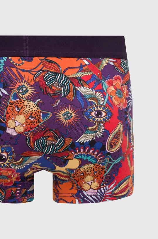 Bokserki bawełniane z domieszką elastanu wzorzyste (2-pack) kolor multicolor RS24.BIM906 multicolor