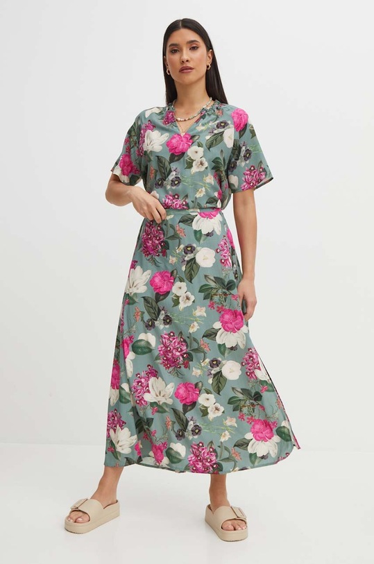 Bluzka damska kolor turkusowy RS24.BKD0B2 turkusowy RS24