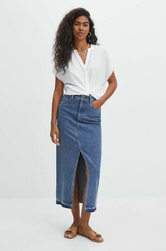 Halenka dámská bílá barva regular bílá RS24.BKD800