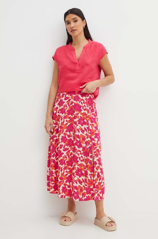 Medicine bluzka lniana RS24.BKD906 pomarańczowy RS24