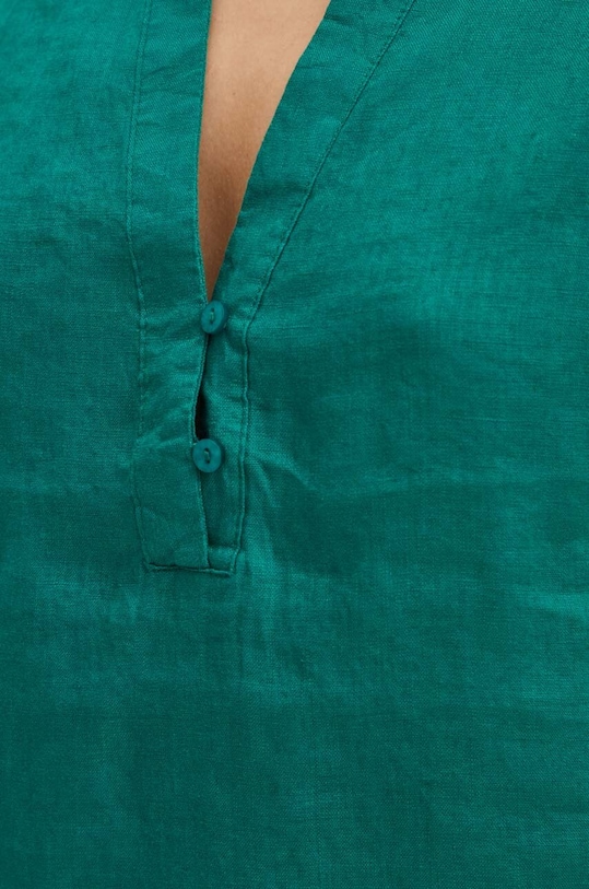 Bluzka lniana damska kolor zielony RS24.BKD906 zielony