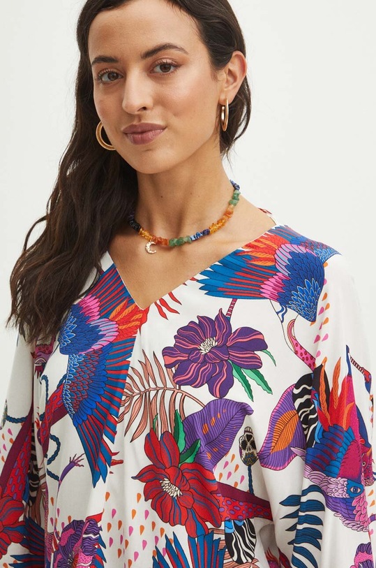 Blúzka dámska biela farba biela RS24.BKDB03