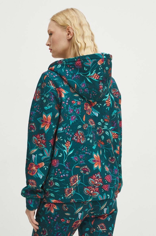 Odzież Bluza damska wzorzysta kolor zielony RS24.BLD011 turkusowy