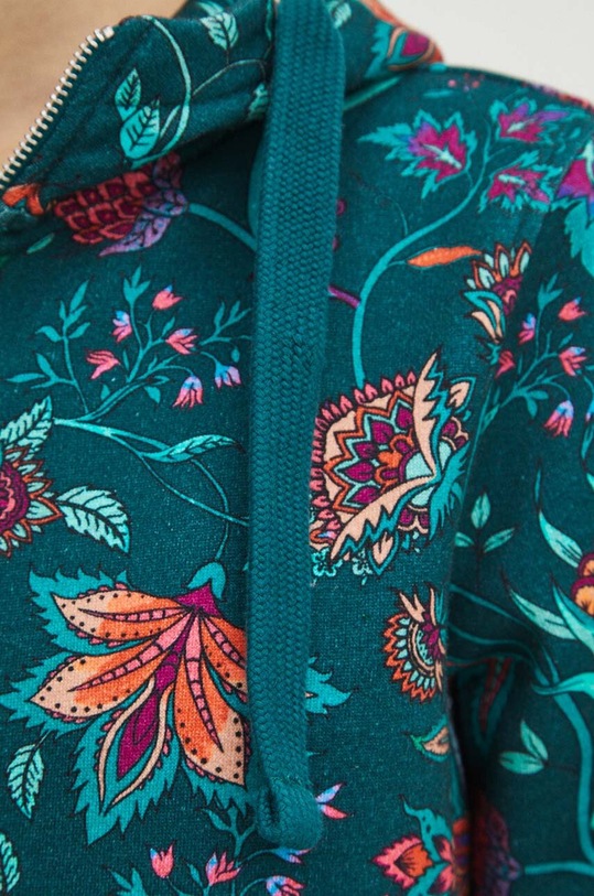 Bluza damska wzorzysta kolor zielony RS24.BLD011 turkusowy