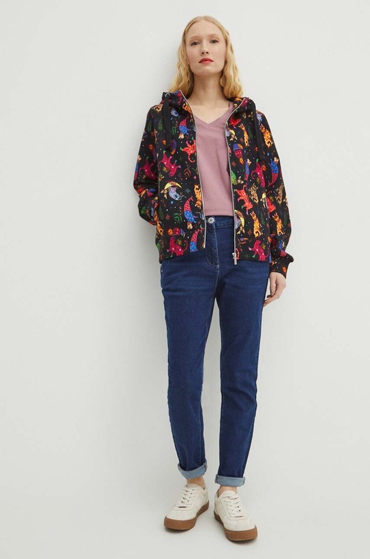 Bluza damska wzorzysta kolor czarny RS24.BLD011 czarny RS24