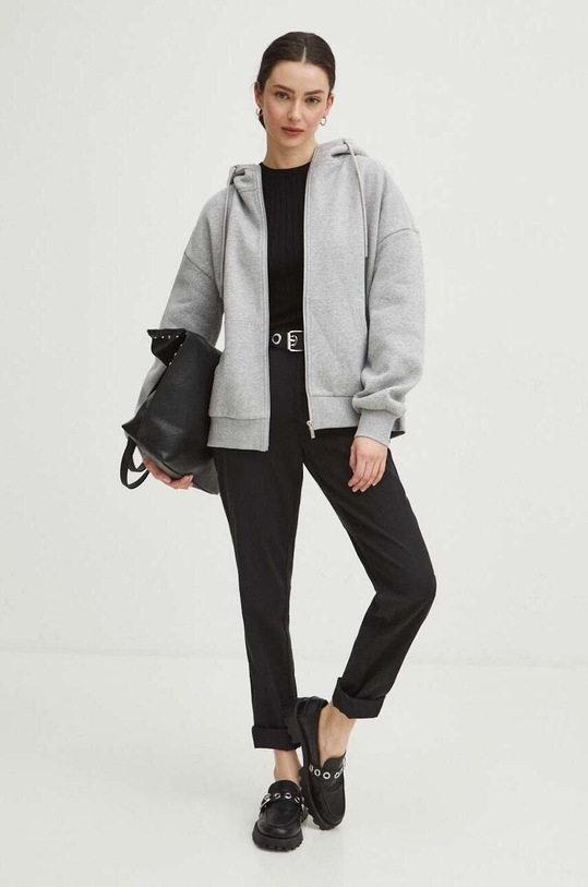 Bluza damska z kapturem gładka kolor szary RS24.BLD030 szary RS24
