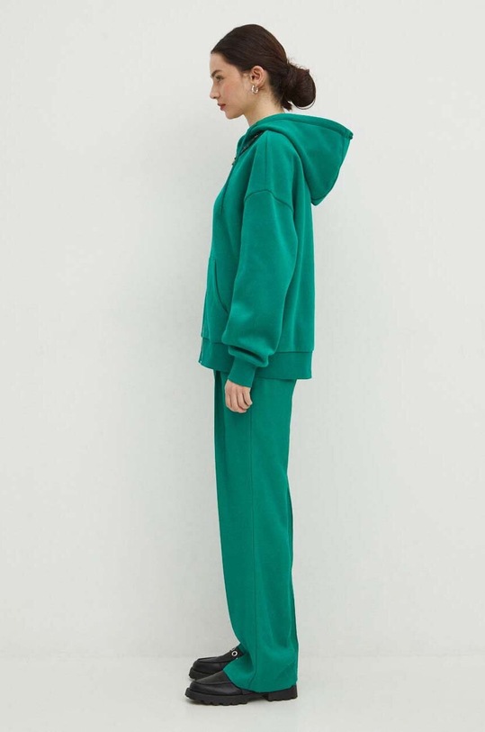 Mikina dámska zelená farba s kapucňou zelená RS24.BLD030