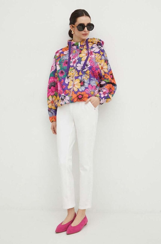 Bavlnená mikina dámska fialová farba RS24.BLD051 fialová RS24