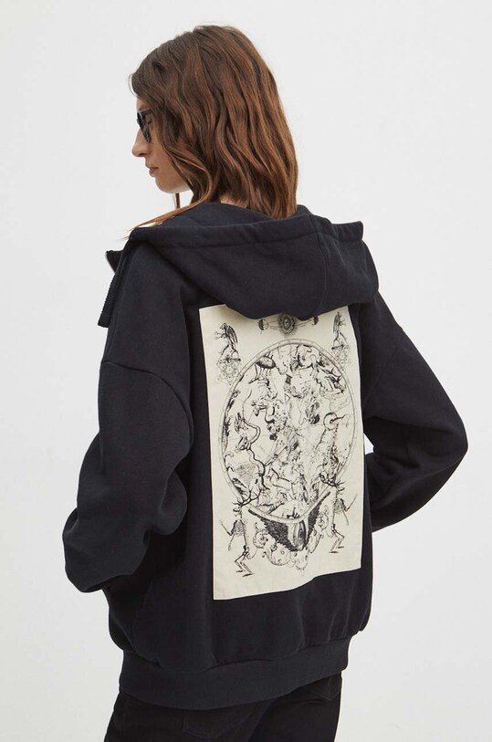 Bluza damska z kapturem z kolekcji Zodiak kolor czarny czarny RS24.BLD150
