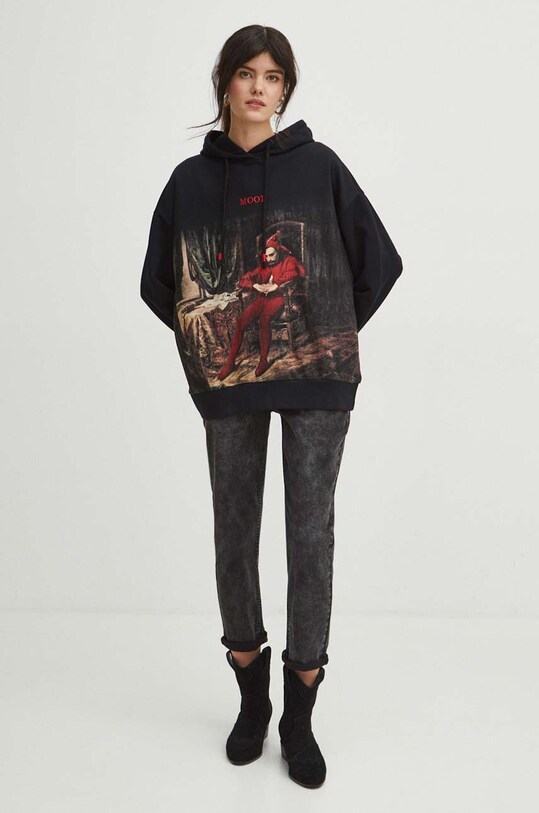 Odzież Bluza damska z kolekcji Eviva L'arte kolor czarny RS24.BLD257 czarny