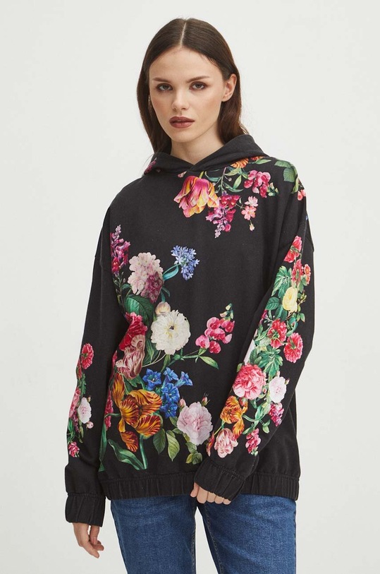 Bluza damska wzorzysta kolor czarny RS24.BLD304 czarny RS24