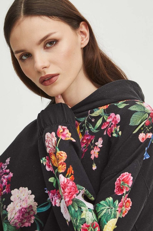 Bluza damska wzorzysta kolor czarny RS24.BLD304 czarny