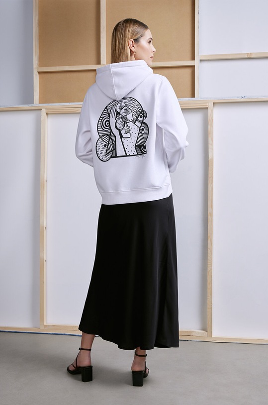 Medicine bluza z kapturem biały RS24.BLD450