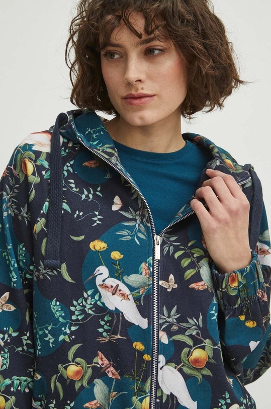 Mikina dámská z kolekce Graphics Series tyrkysová barva RS24.BLD453