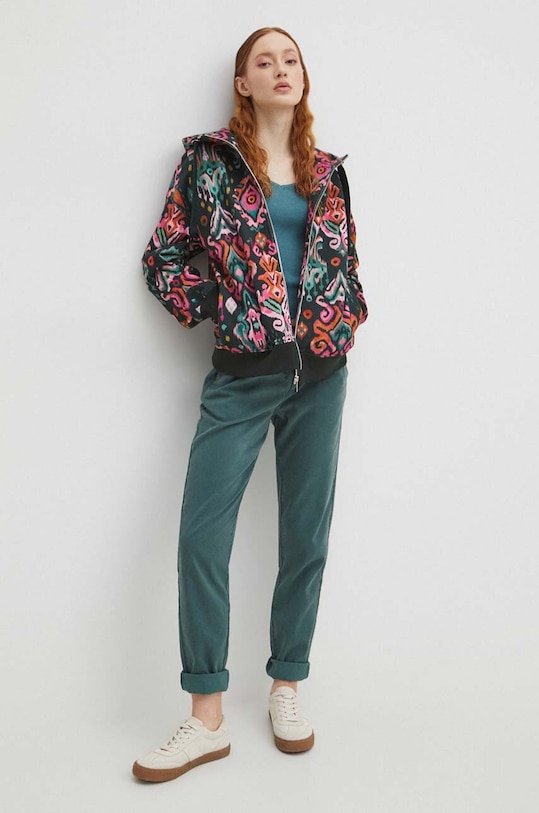 Mikina dámska zelená farba RS24.BLD501 tyrkysová RS24